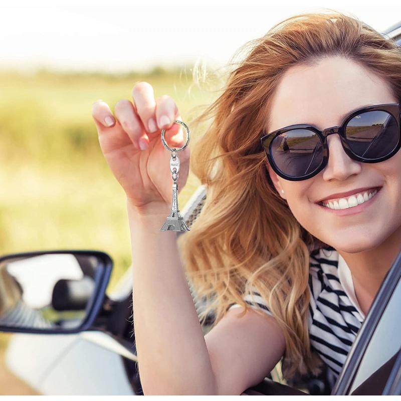 Móc Khóa Hình Tháp Eiffel Vintage