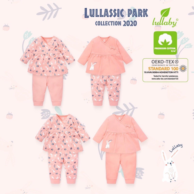 Bộ dài thu đông bé gái LULLABY (6m-4y) lẻ áo quần