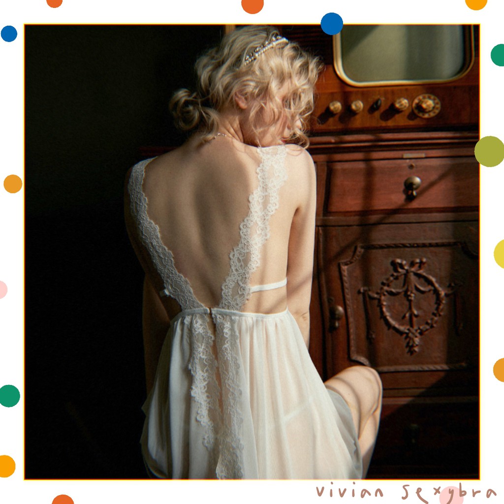 🌺Sexy Váy Đầm ngủ lụa ren 🌺Freeship🌺Sét cosplay hai dây có đệm ngực  (Kèm Quần Chíp) Freesize 40-65kg---001 | BigBuy360 - bigbuy360.vn