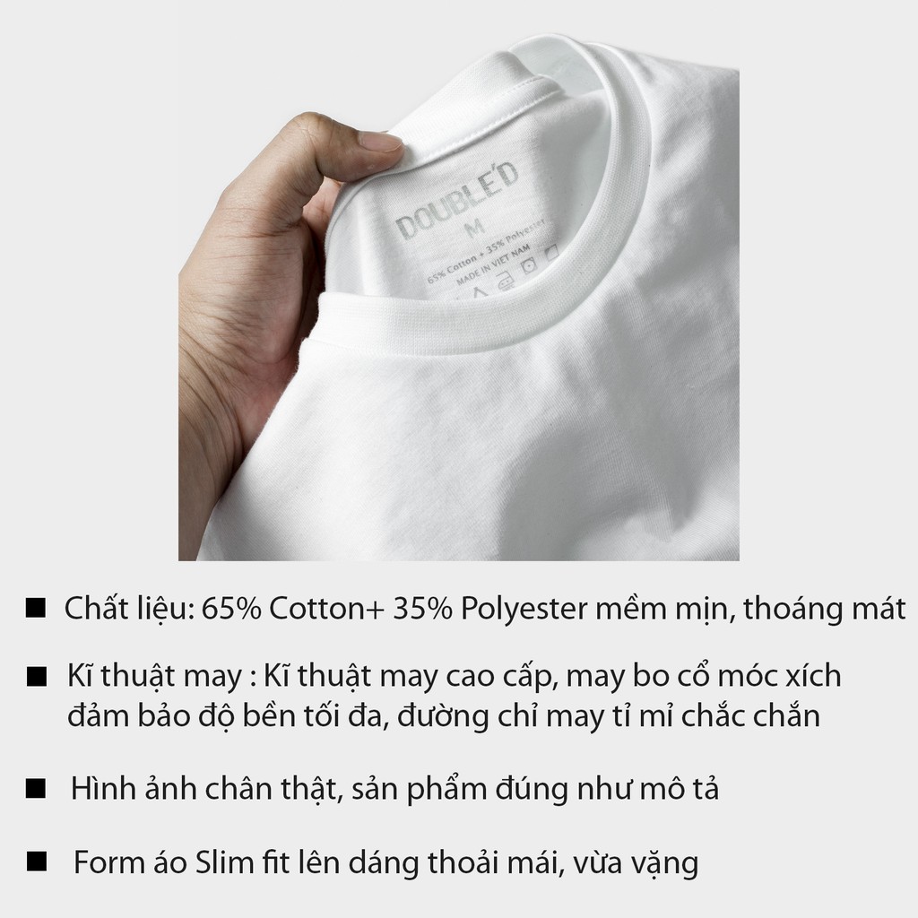 Áo thun nam DOUBLE'D vải cotton dệt mềm mịn TSTRANG00