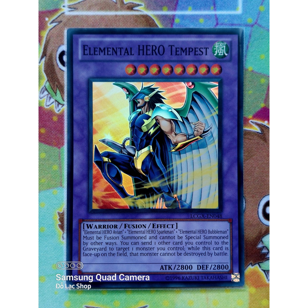 Thẻ Bài Yugioh Monster Elemental Hero Tempest - LCGX-EN048 - Super Rare