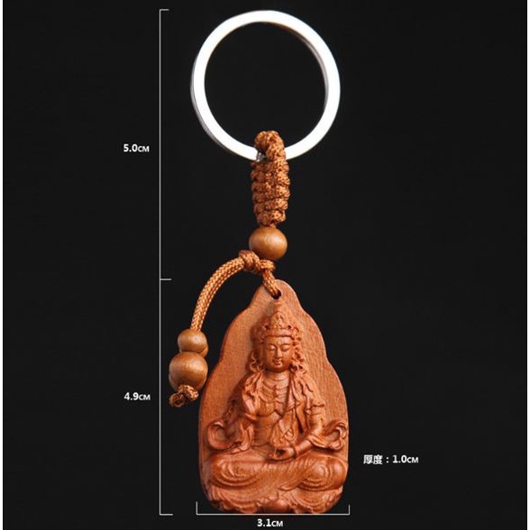 Móc chìa khóa bằng tượng gỗ xoan đào