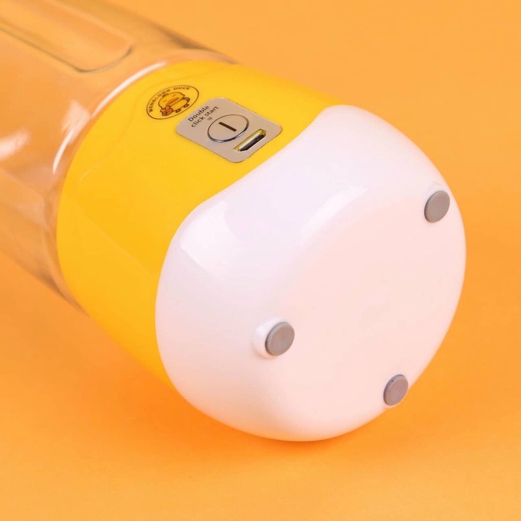 Máy Xay Sinh Tố Cầm Tay Mini Sạc Điện Dung Tích 400ml Máy Xay Hoa Quả Mini Vịt Vàng Mẫu Mới