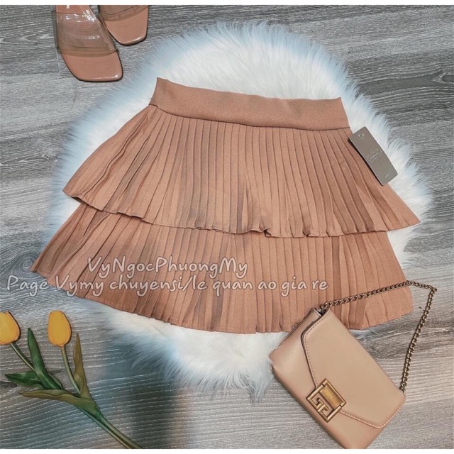 [Mã FAXANH55 giảm 10K đơn 50K] Chân váy xếp ly 2 tầng - THANHboutique