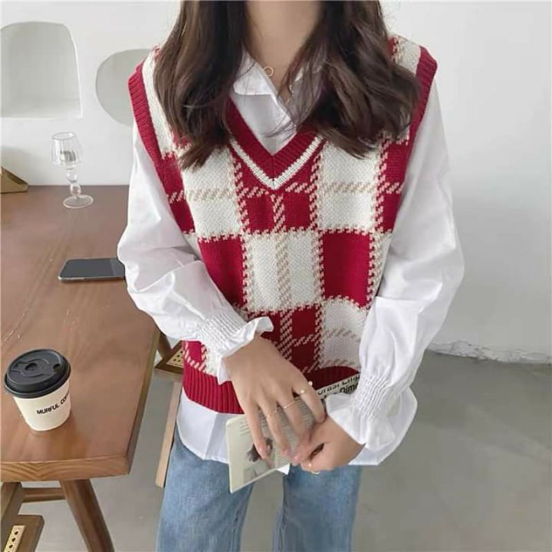 SET sơmi kèm gile Ullzang