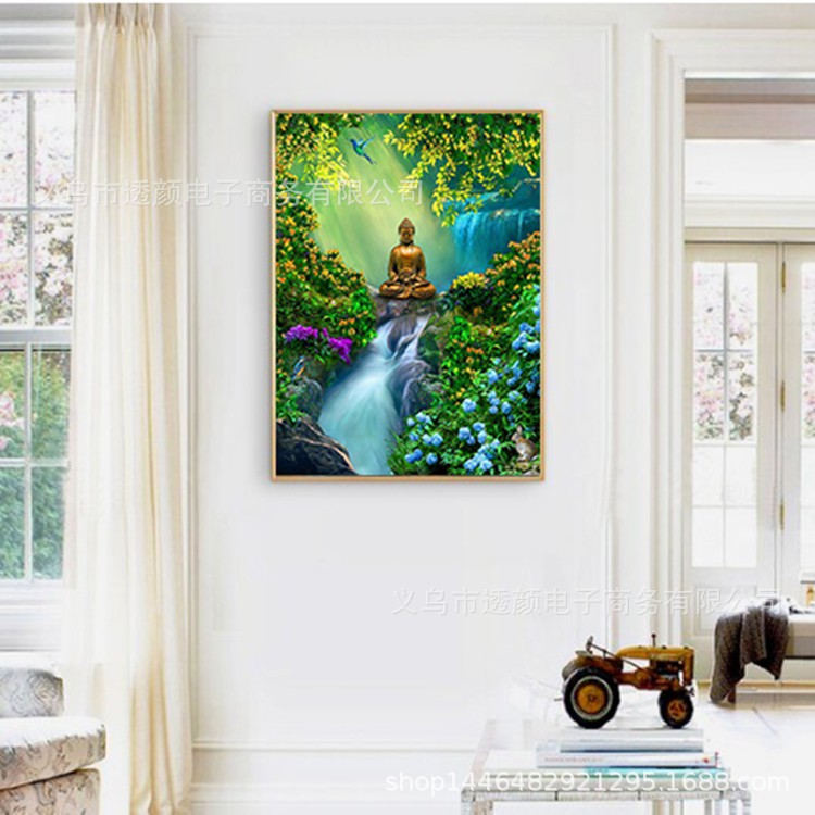 Round diamond/square diamond/5D DIV Buddha statue diamond painting cross stitch painting home decoration wall painting