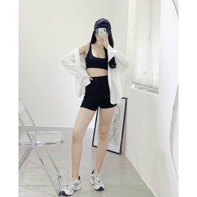 QUẦN BIKER SHORT NỮ - Chính hãng, chuyên SỈ hàng có sẵn SLL, quần biker short, legging lửng có túi thật