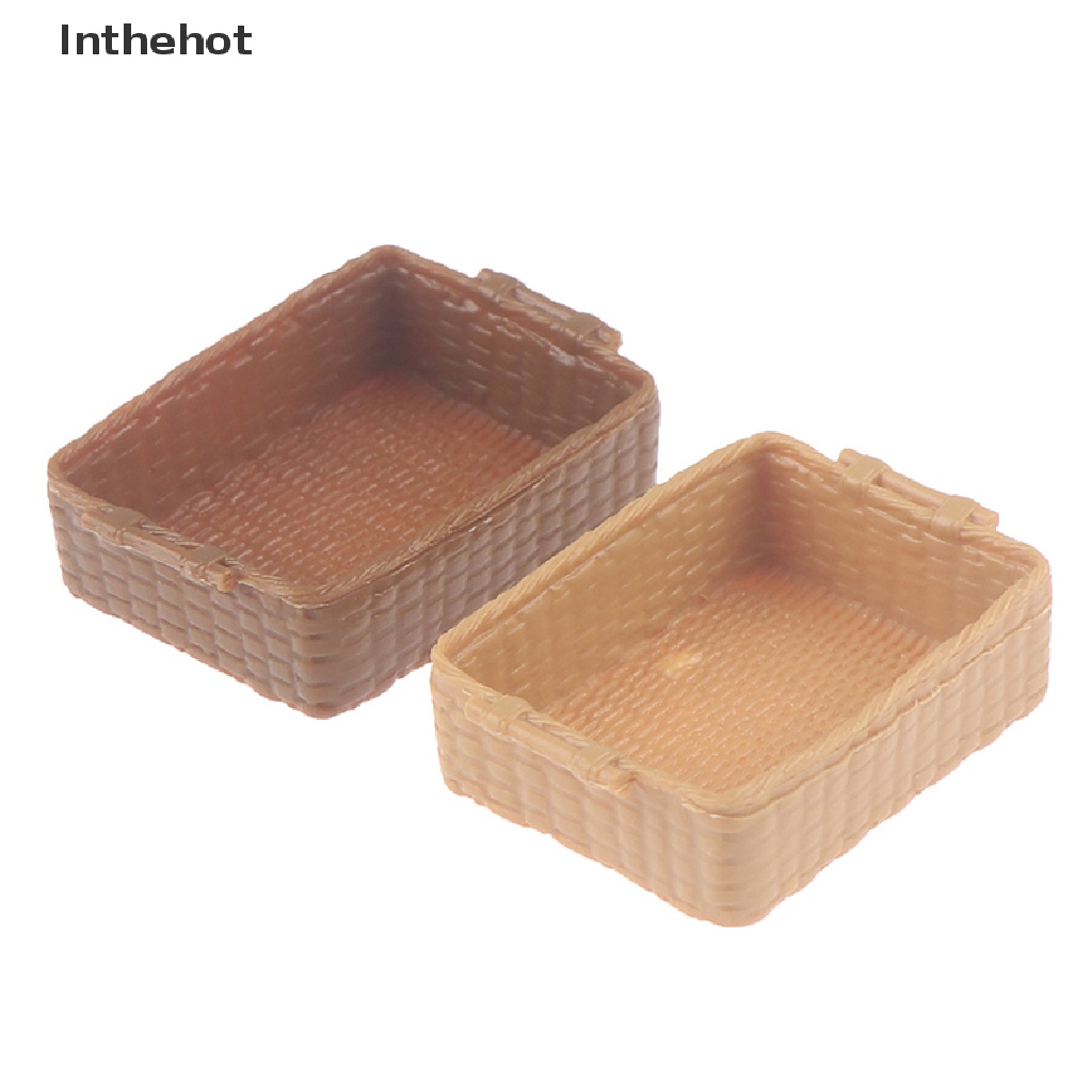 Mô Hình Rổ Thức Ăn mini Bằng Nhựa Tỉ Lệ 1 / 12 Trang Trí Nhà Búp Bê