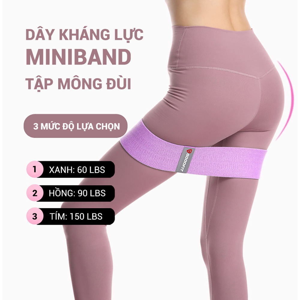 Dây tập gym, tập mông mini band(Set 3 dây) Hàng chính hãng, Có Sẵn số lượng lớn