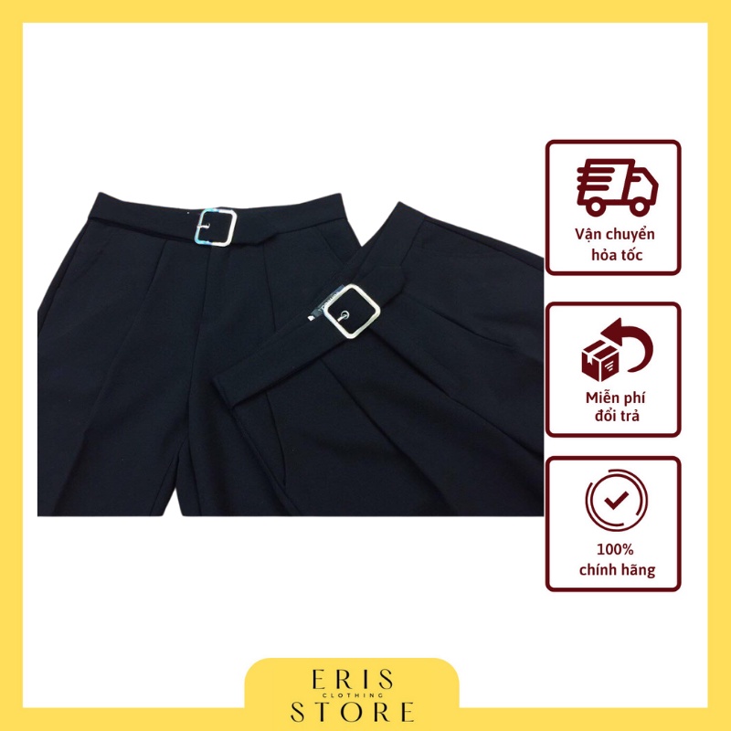Quần baggy nữ công sở đai vuông cạp cao vnxk chất đẹp có ảnh thật | BigBuy360 - bigbuy360.vn