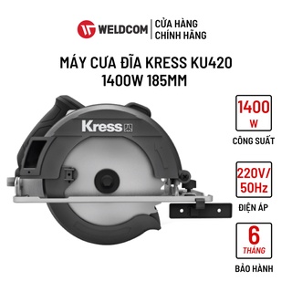 Máy cưa đĩa kress ku420 dùng lưỡi cưa hợp kim chắc chắn công suất 1400w 185mm