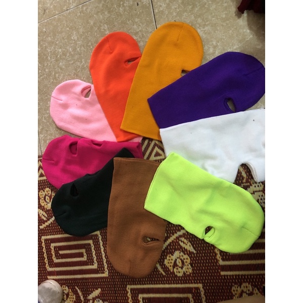 Mũ Trùm Đầu dệt kim 3 lỗ Balaclava, hoá trang nhân vật,đi phượt, nón len 3 lỗ