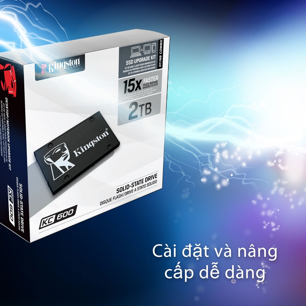 [Mã ELMALL1TR giảm 5% đơn 3TR] Ổ cứng SSD Kingston 512Gb KC600 Sata3 2.5 - SKC600/512G