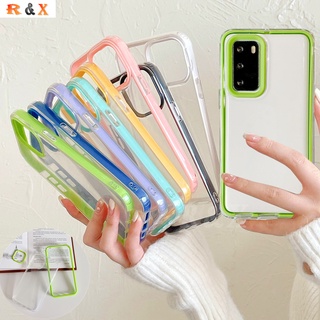 Ốp Điện Thoại Trong Suốt Viền Màu Kẹo 3 Trong 1 Chống Sốc Cho OPPO A1K A31 2020 A39 A57 A83 F9 F11 A16 A15 A15S Reno 6 Reno 5