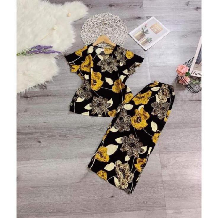 FREESHIP_  Bộ lanh đại trung tuổi , Bộ mặc nhà ống sớ lửng Anh Thư cực đẹp. size 2xl/3xl/4xl từ 55-70kg. | BigBuy360 - bigbuy360.vn