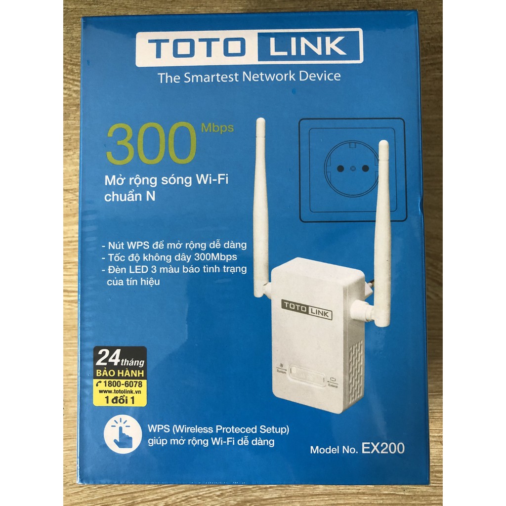 Bộ kích sóng Wi-Fi Totolink Băng Tần Kép EX1200/EX200 Chính Hãng