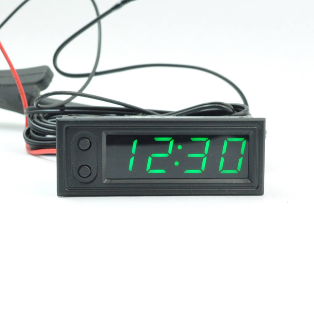 TZ Đồng hồ nhiệt độ xe điện áp đa chức năng có độ chính xác cao bên trong và bên ngoài bảng điều khiển đồng hồ đo dc 12v