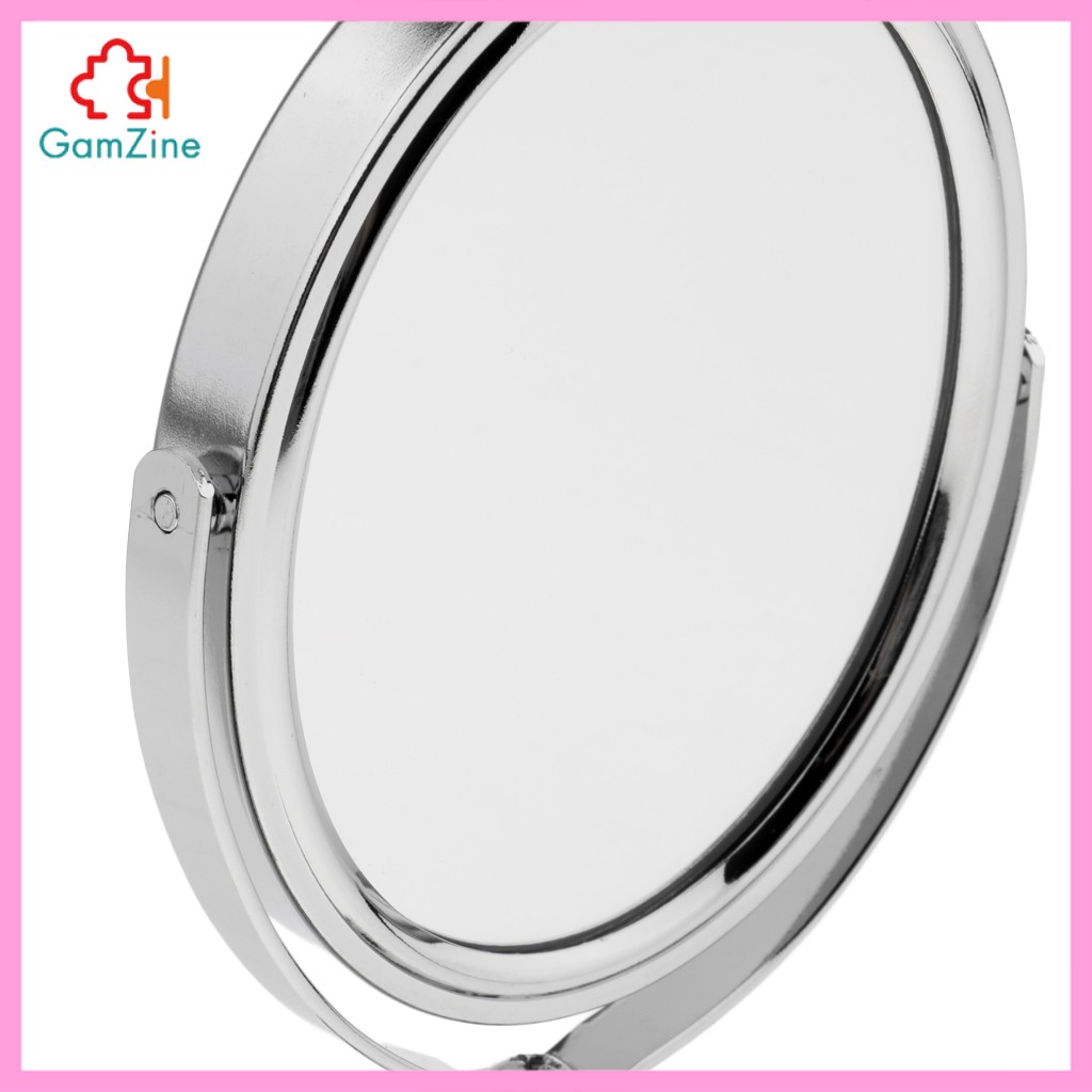 GamZine 3in Mặt Thường Phóng Đại Hình Bầu Dục Đứng Trang Điểm Gương Đồng