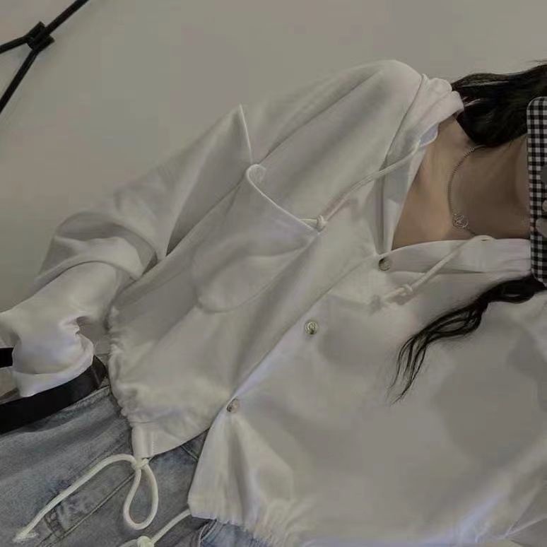 Áo Khoác Nữ Tay Dài Có Nón Thời Trang Hàn Quốc