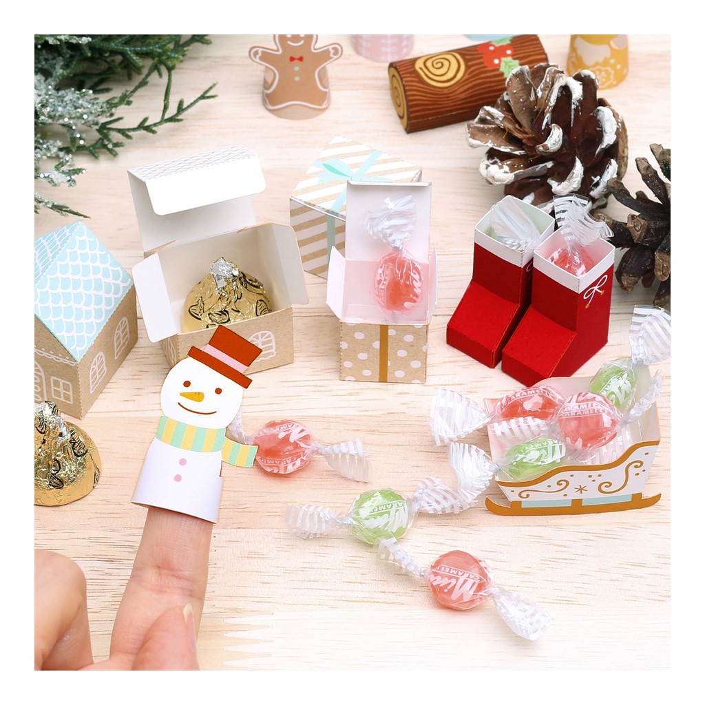 Mô hình giấy Giáng Sinh Noel Christmas Mini Toy Figurines