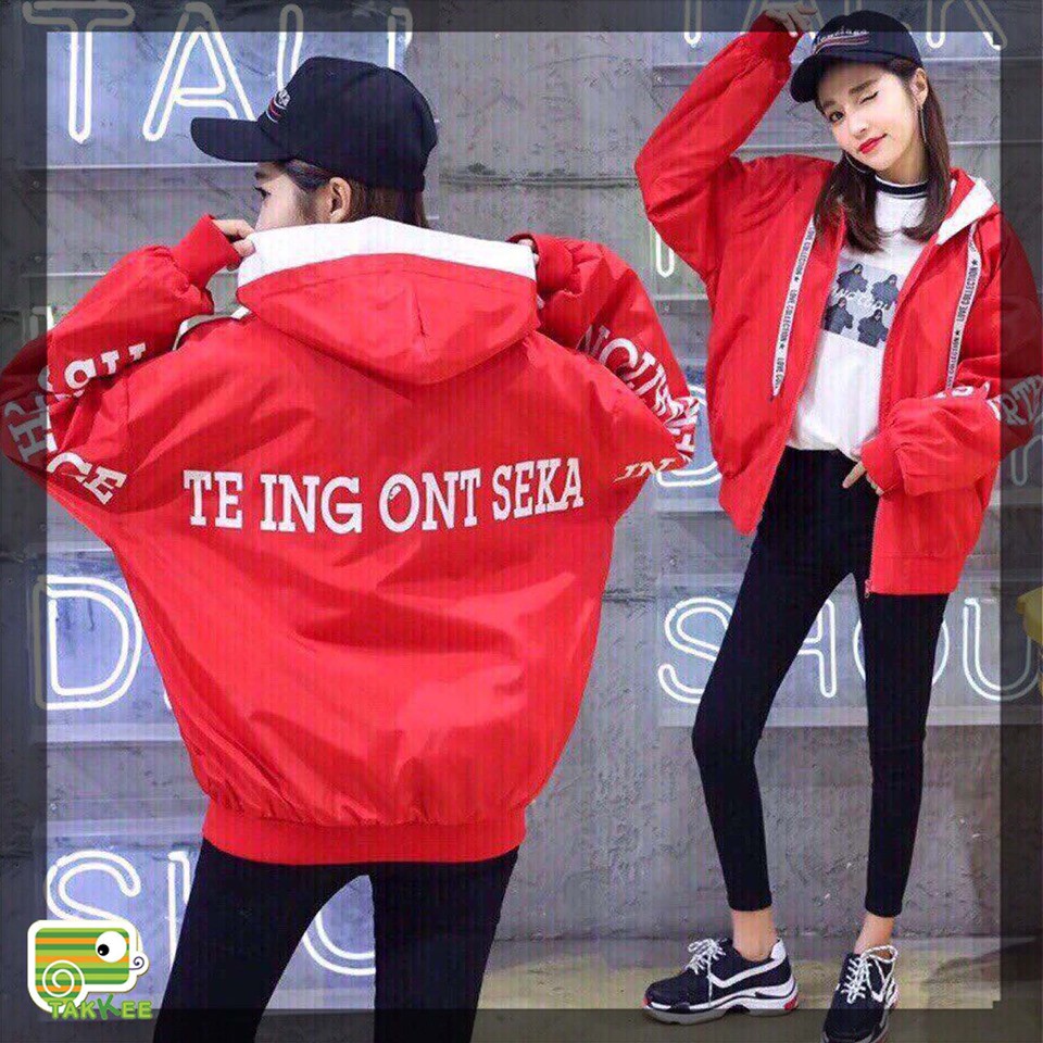 ÁO KHOÁC GIÓ IN CHỮ SAU LƯNG VÀ CÁNH TAY THỂ HIỆN CÁ TÍNH CỦA BẠN