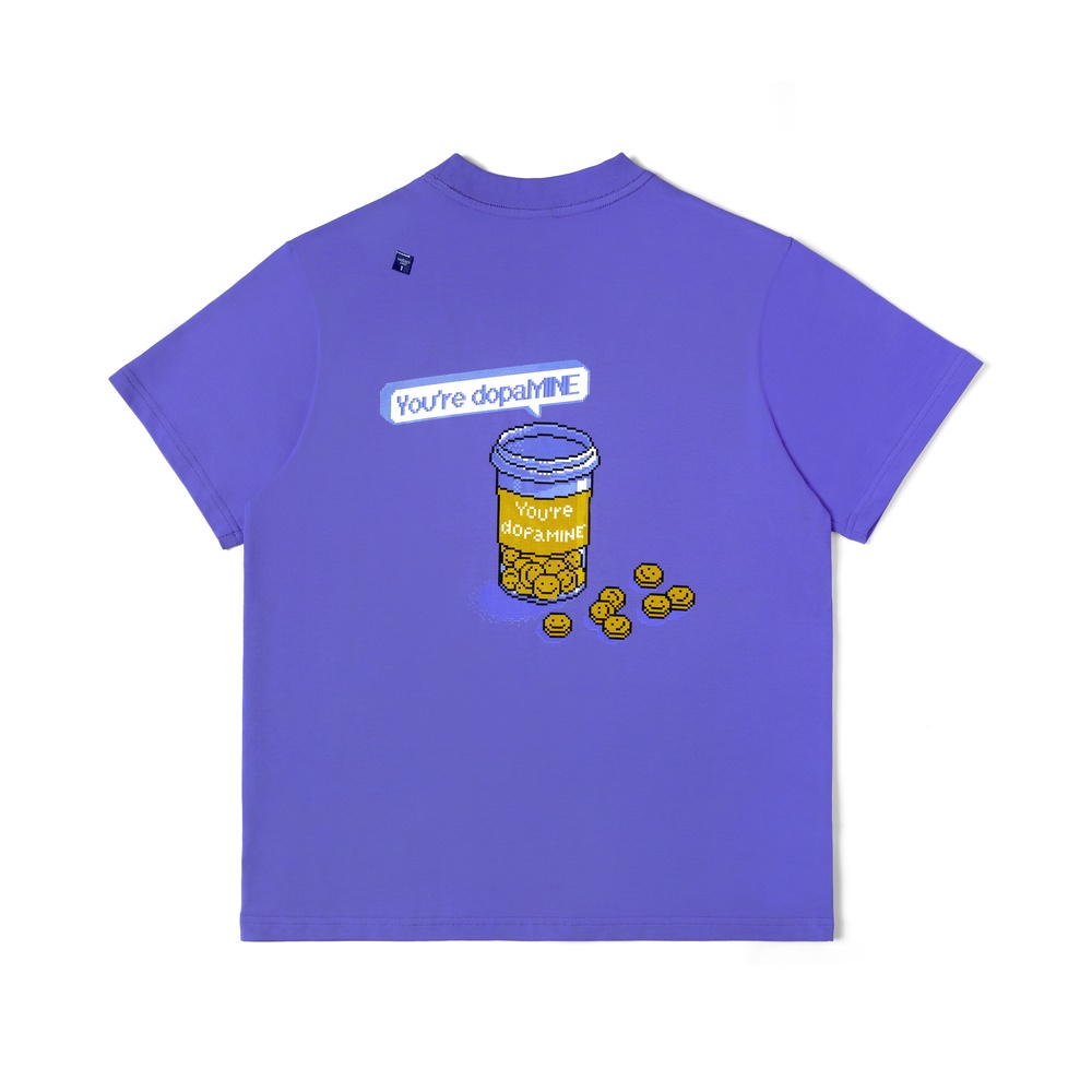 Áo phông unisex oversized Dopamine màu tím AWOL