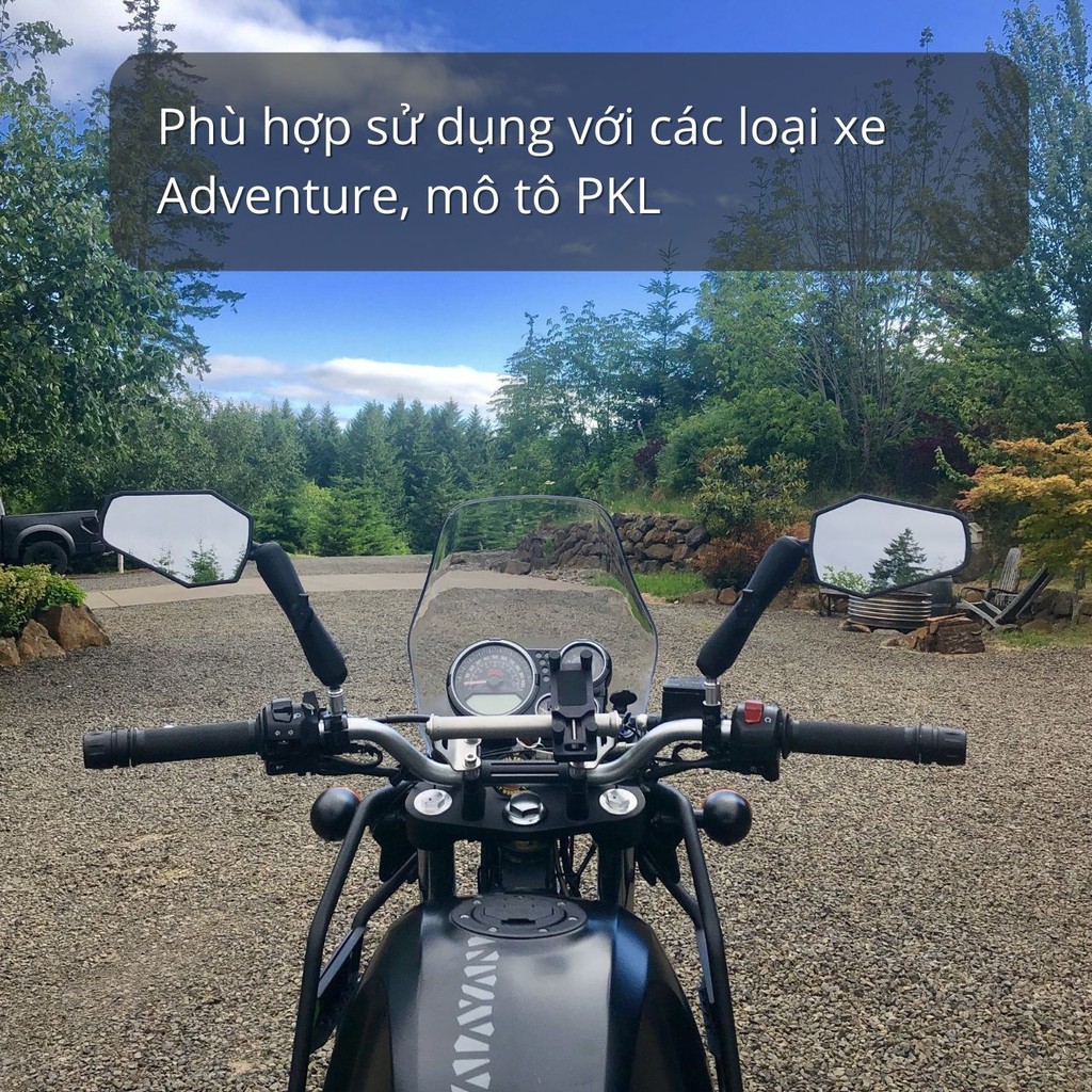Gương Chiếu Hậu Doubletake Adventure Bluecard Cao Cấp Cho Xe Máy Xe Moto Cào Cào ADV Xe PKL - Chrunix