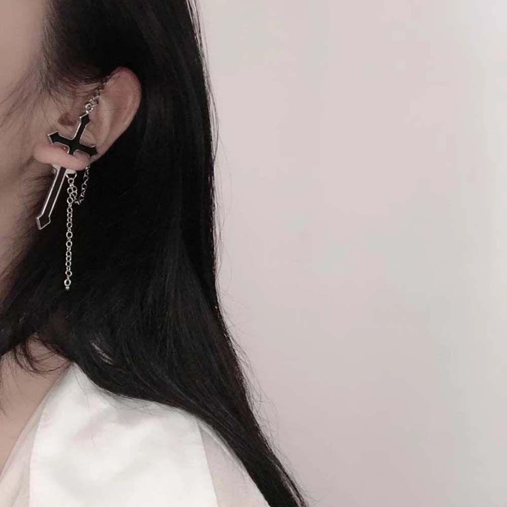 Bông Tai Dạng Mở Phối Khóa Kéo Phong Cách Cổ Điển Dành Cho Nữ