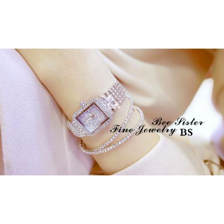 Đồng Hồ Nữ Bee Sister 0510 Mặt Vuông Chính Hãng