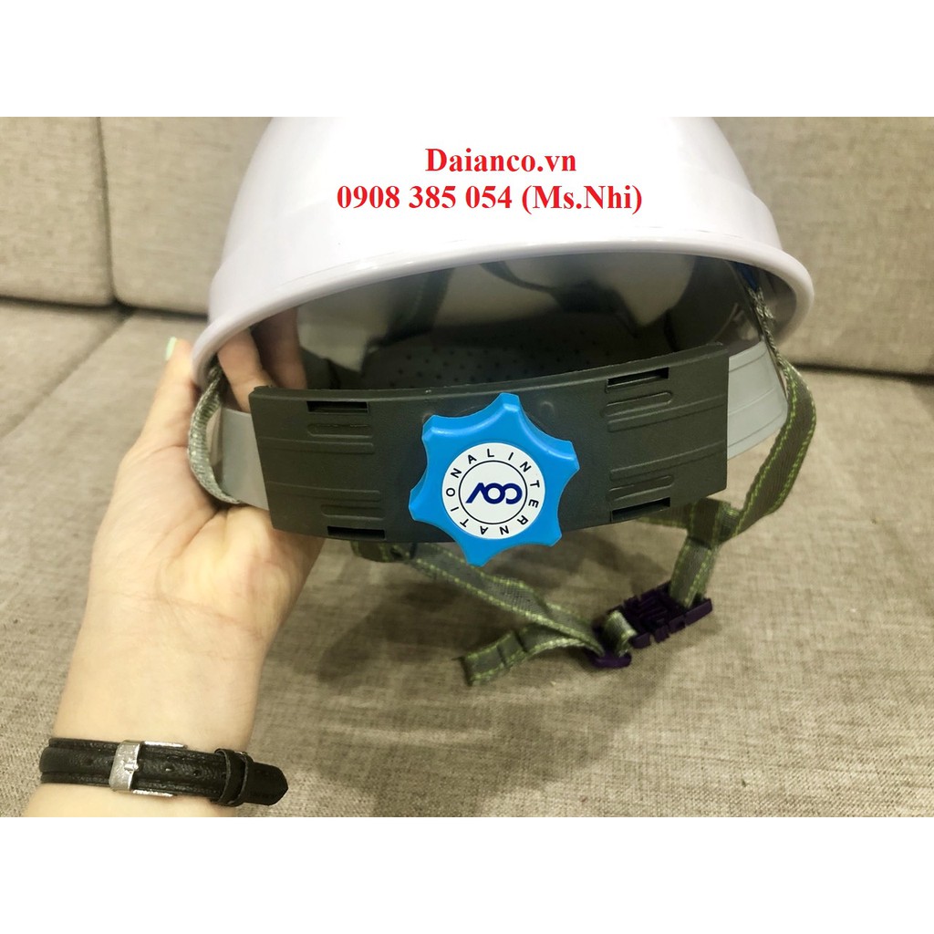 Mũ Bảo Hộ Lao Động COV màu trắng kiểu dáng Kujie Hàn Quốc- Hình thật