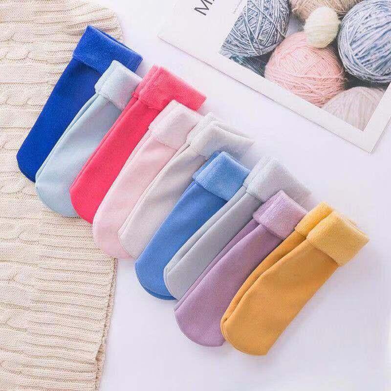 Combo 5 Đôi Tất Lót Lông,Tất Cao Cổ Cho Bé Siêu Ấm Áp Phong Cách Hàn Quốc