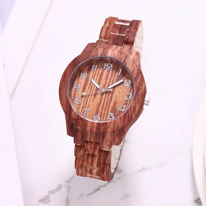 Đồng Hồ Thời Trang Nữ Gỗ Thơm Thiết Kế Đơn Giản, Năng Động