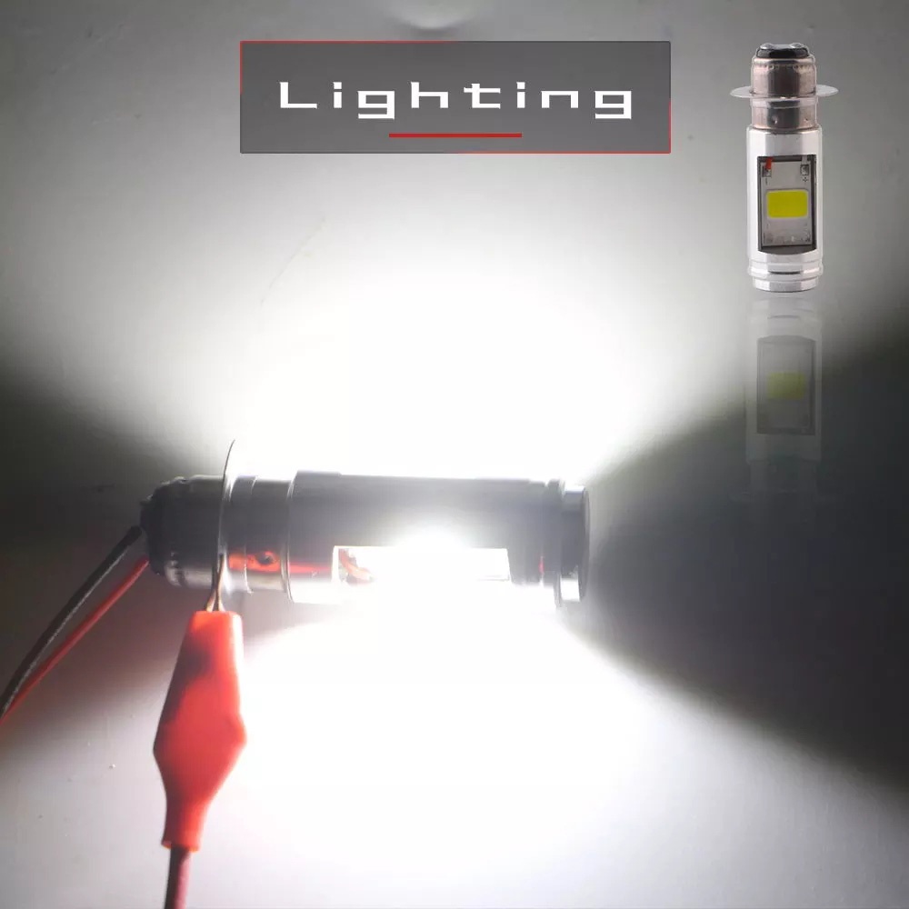 Đèn pha xe máy 1pc p15d ba20d h4 led h6 bóng đèn led moto cho xe máy atv cob đèn pha 12v-30v 6000k 12