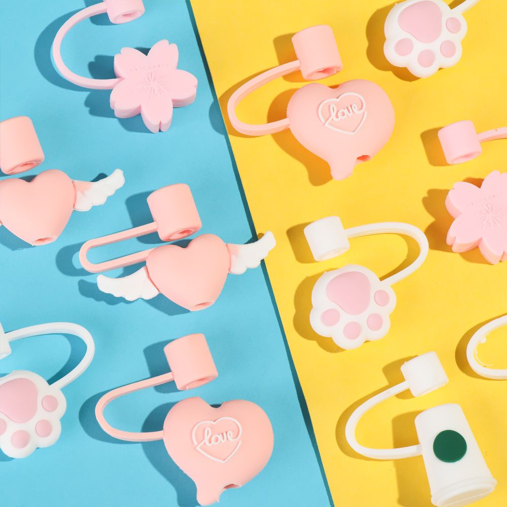 CLEVER Cute And Handy Cartoon Silicone Straw Lid