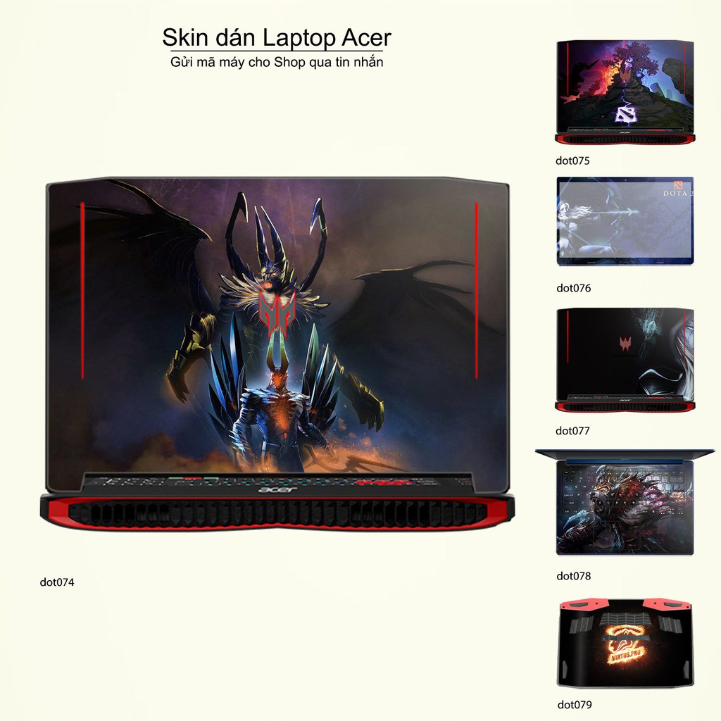 Skin dán Laptop Acer in hình Dota 2 nhiều mẫu 13 (inbox mã máy cho Shop)