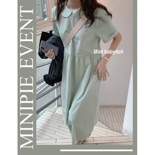 Váy Babydoll Cổ Sen Màu Mint Minipie