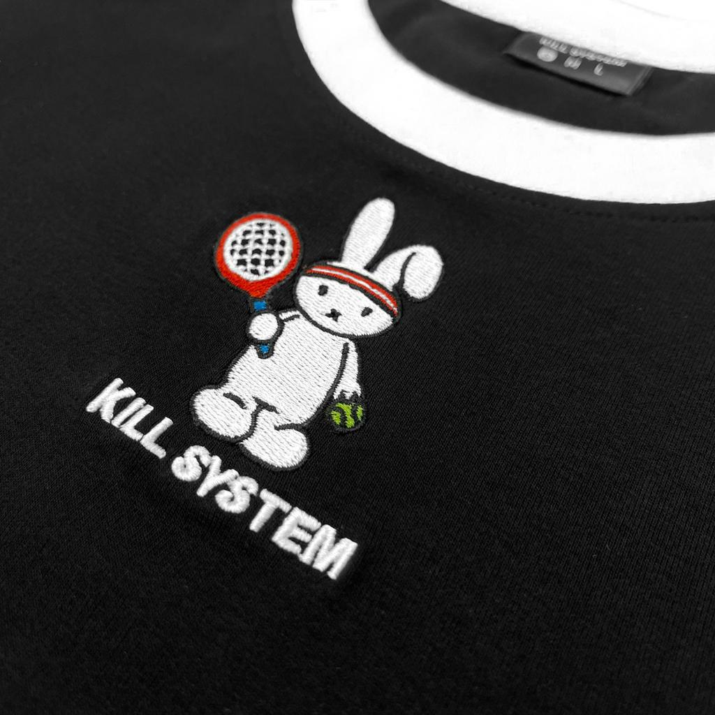 Áo thun baby tee Kill System Minji màu đen chất thun co giãn