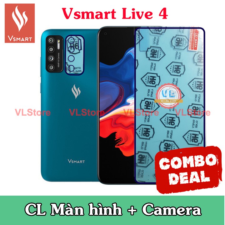 COMBO Cường lực Vsmart Live 4 Nano và Cường lực Camera dành cho Vsmart Live 4