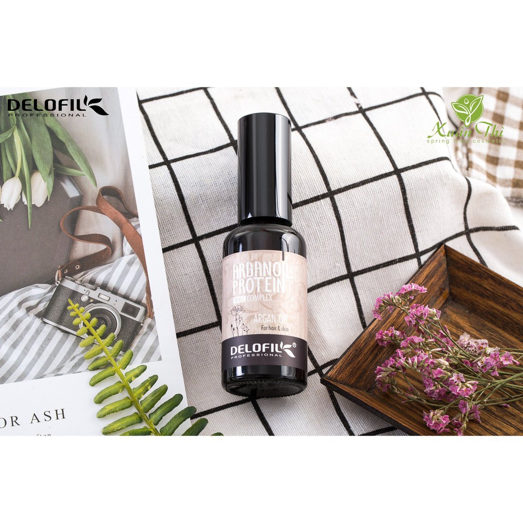 🌻TINH DẦU DELOFIL ARGAN OIL PHỤC HỒI TÓC HƯ TỔN BÓNG MƯỢT 50ML🌻