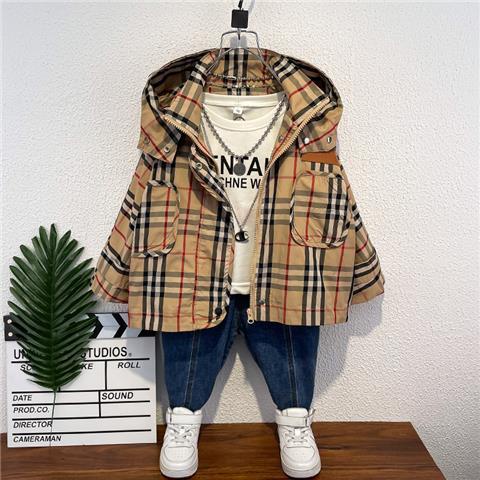 Áo Khoác Có Mũ Thiết Kế Mới Thời Trang Mùa Xuân Thu Dành Cho Bé Trai