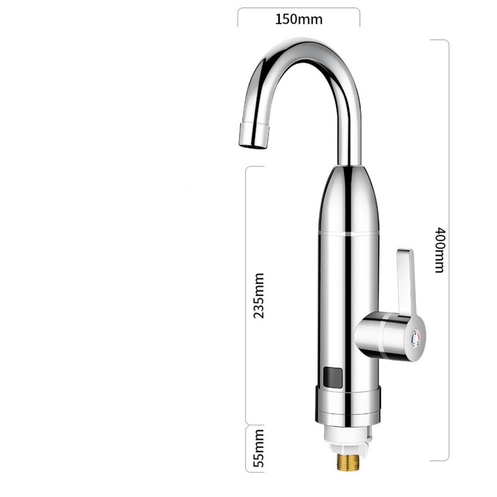 Vòi nước nóng lạnh trực tiếp inox 304 3000w LCD Display - HanruiOffical