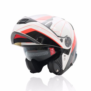 Mũ lật hàm Yohe 950 - Trắng đỏ