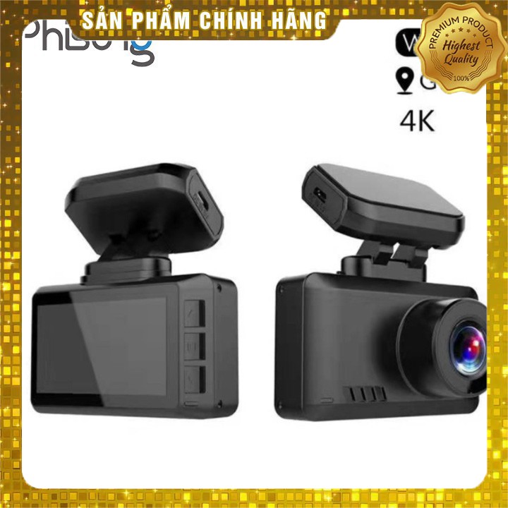 Camera hành trình ô tô, thương hiệu cao cấp Phisung G3 - 4K, Wifi, 2.45 inch AD