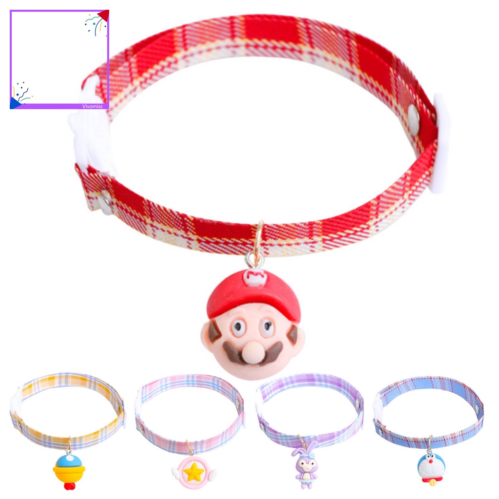 Vòng Cổ Có Chuông Họa Tiết Hoạt Hình Cho Thú Cưng