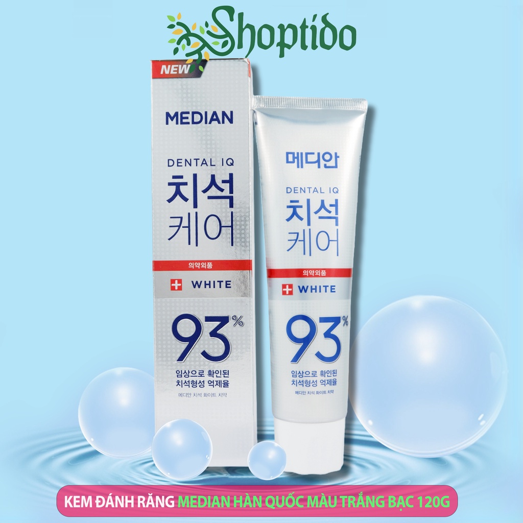 Kem đánh răng làm trắng răng, giảm ê buốt Median Dental IQ 93% bán chạy số 1 Hàn Quốc 120g NPP Shoptido