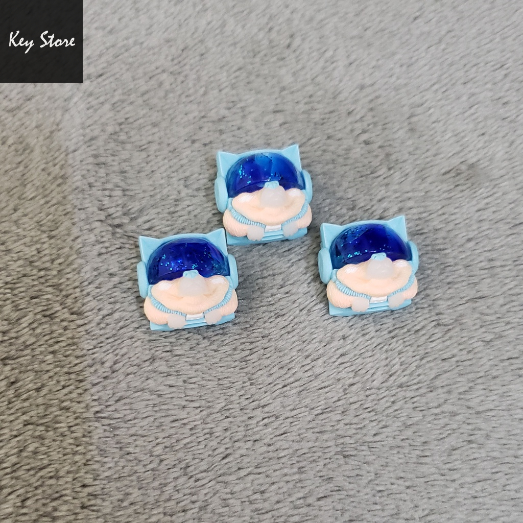 Nút bàn phím cơ artisan keycap sirius màu xanh sky kính đá