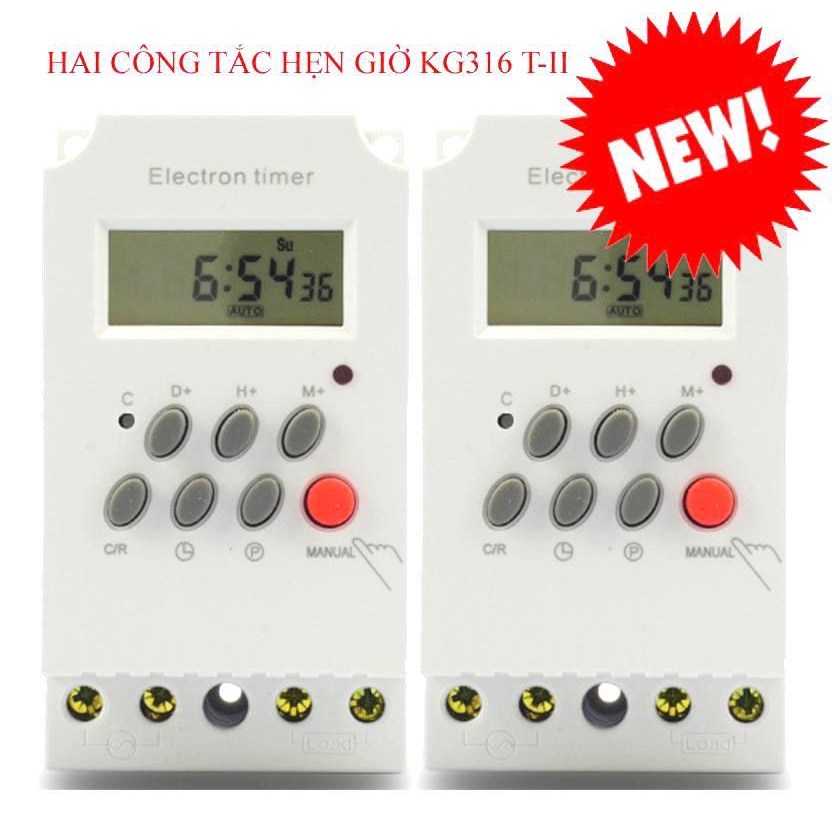 Công tắc hẹn giờ điện tử KG316T công suất lớn 25A/220V ổ cắm hẹn giờ bật tắt tự động, công tắc hẹn giờ kg316t