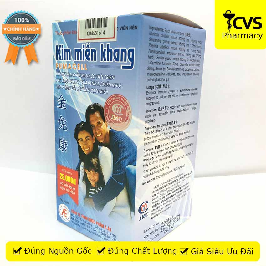 Kim Miễn Khang Hộp 90 Viên - Hỗ Trợ Phục Hồi Hệ Miễn Dịch