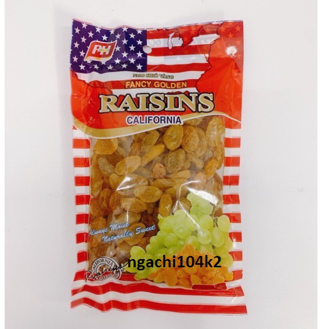 NHO KHÔ VÀNG MỸ RAISINS CALIFORNIA GÓI 300G