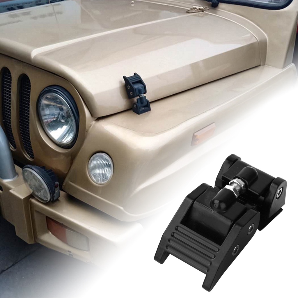 1 Cặp Chốt Khóa Nắp Ca Pô Bằng Hợp Kim Nhôm Cho Jeep Wrangler JK JL 07-21